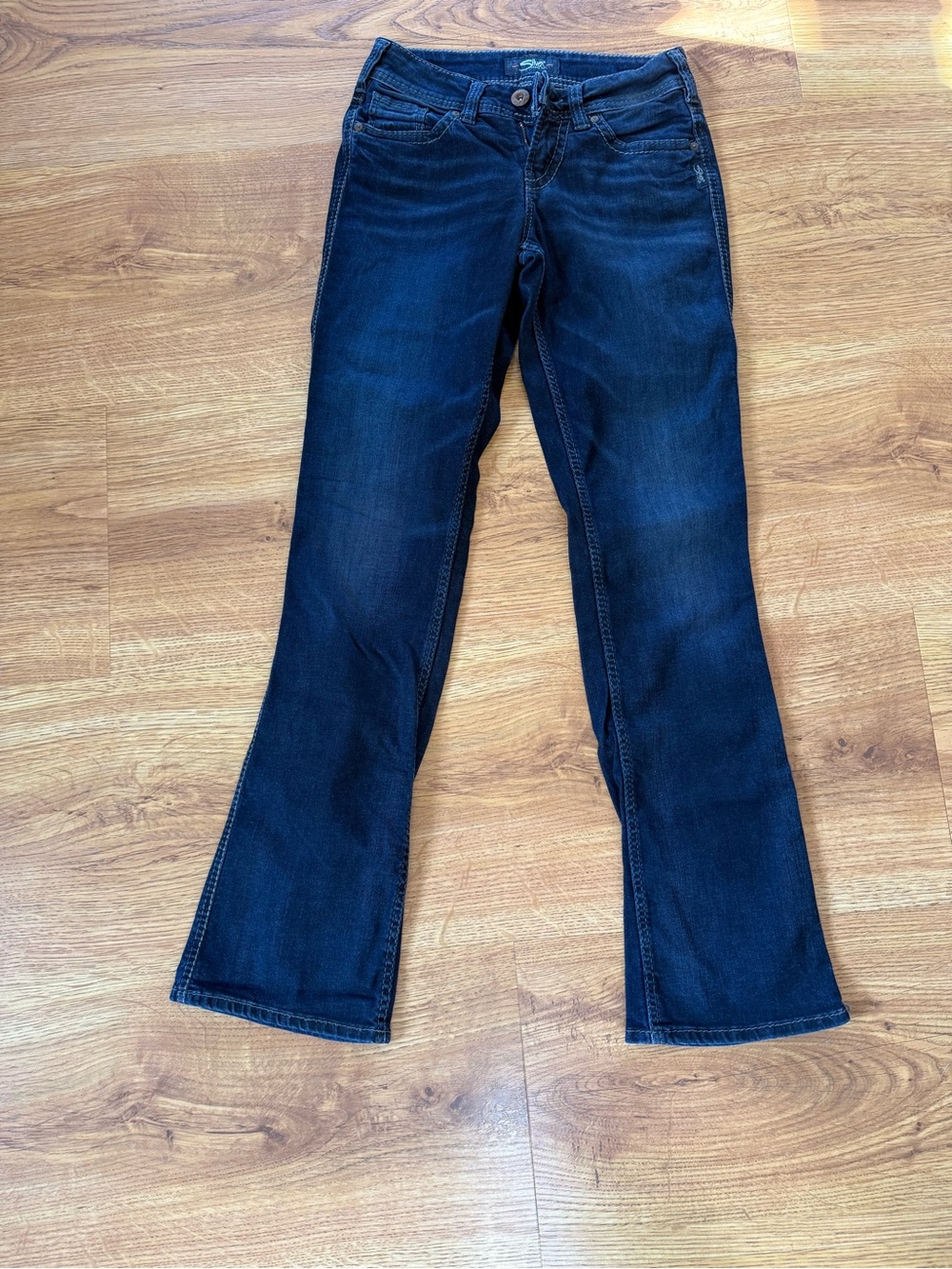 Silver Jeans dark blue flare denim